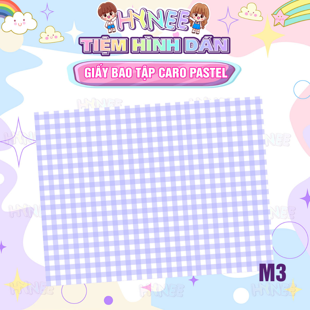Giấy Bao Tập Pastel Caro Xinh Xắn - Giấy Bao Vở Học Sinh A5, Tập Sinh Viên - HYNEE
