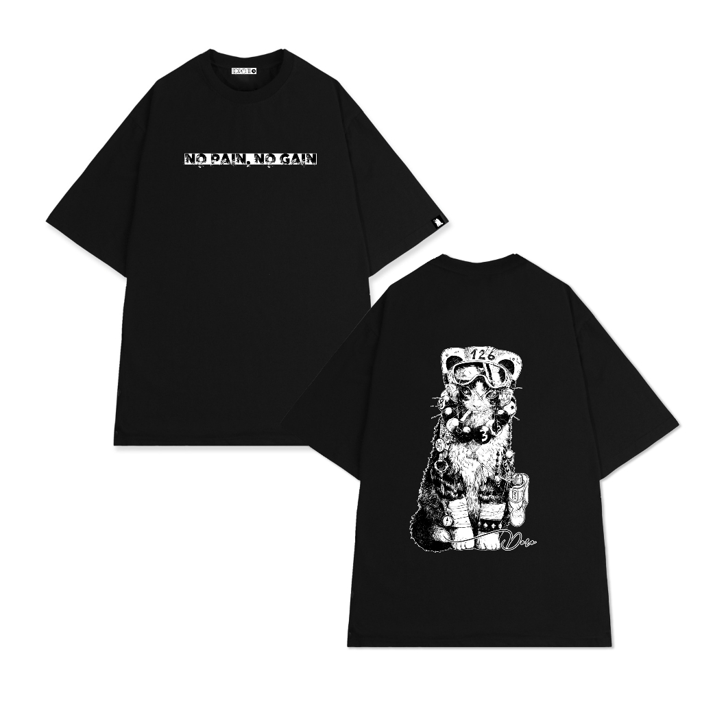 Áo Thun Form Rộng Unisex Street Style Local Brand No Pain No Gain Doro Tee