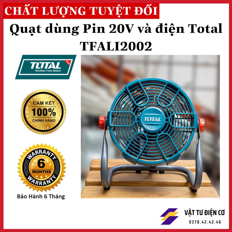 Quạt dùng Pin 20V và điện Total TFALI2002