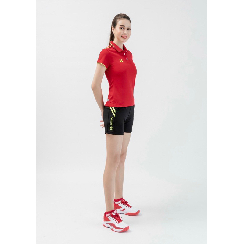 Áo Thể Thao NỮ HERMOD Bóng Chuyền, Cầu Lông, Tennis, Vải Co Dãn, Thoáng Mát, Thấm Hút BA02DO
