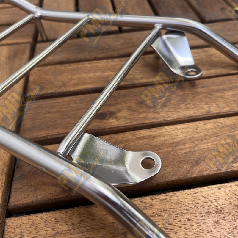 Baga che đèn sau chaly chất liệu inox 304