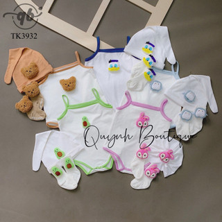 Đồ bé gái body váy bé gái body bé gái thiết kế hai dây kèm mũ và tất quỳnh boutique