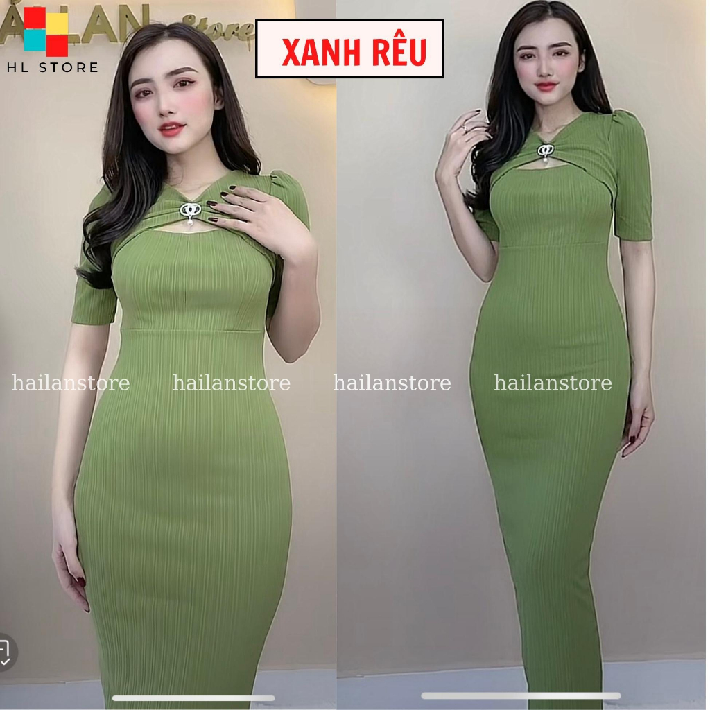 V6 Đầm tay thiết kế ] Hải Lan Store chất len sọc 2 size S, M