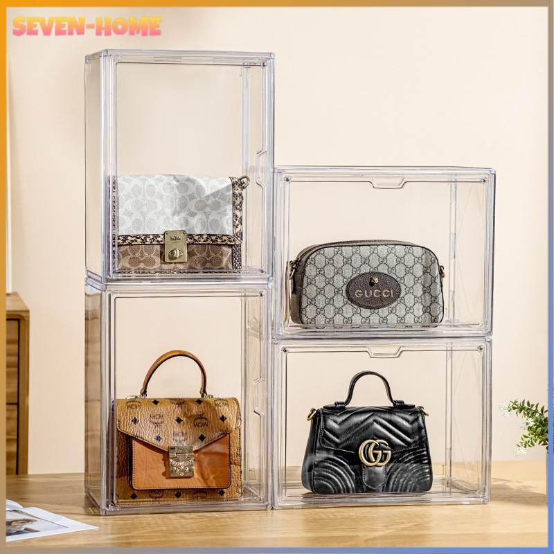 hộp nhựa trong suốt,hộp mica trong suốtTủ Trưng Bày Túi Xách, Hộp Đựng Túi Xách Có nắp chống bụi Sang Chảnh, Cao