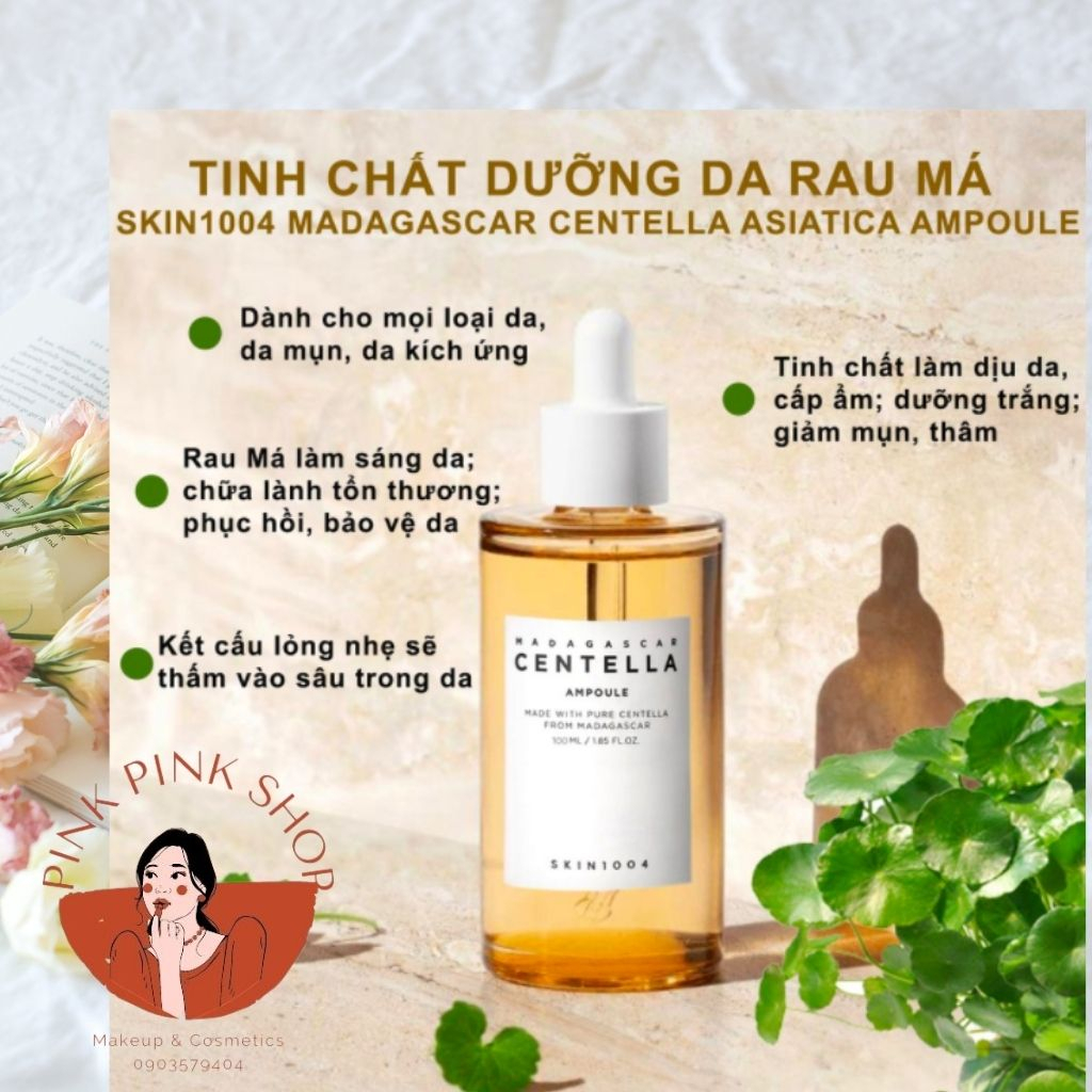 Tinh Chất Rau Má Hỗ Trợ Giảm Mụn, Phục Hồi Da Skiin 1004 Madagascar Centella Ampoulo 55Ml -100Ml