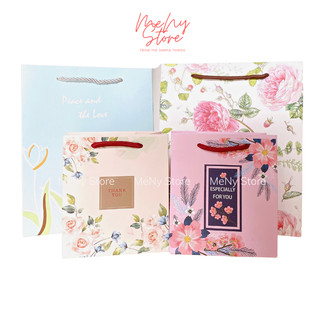 Combo 20 túi giấy đựng quà có quai/dây xách giấy ivory loại đẹp (giao mẫu ngẫu nhiên)