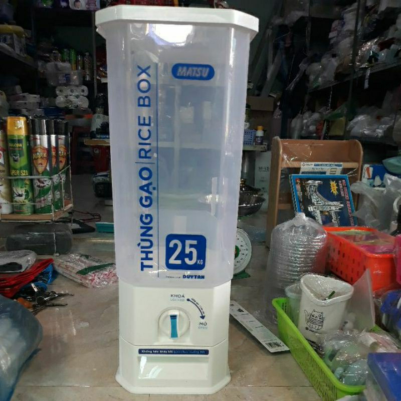Thùng đựng gạo 25kg nhựa Duy Tân bền đẹp