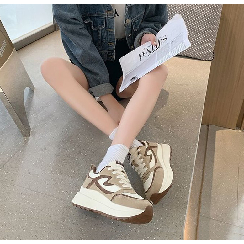 Giày thể thao nữ AZARA - giày ullzzang màu  Đen- Nâu, Cá tính,phong cách đường phố- M7301