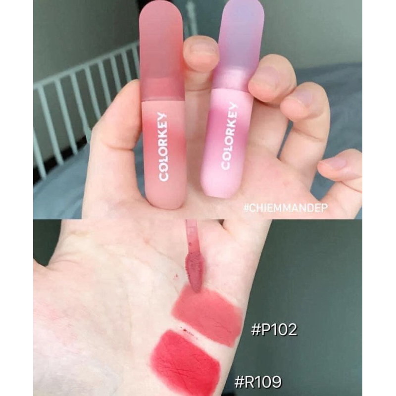 [Colorkey] Son Colorkey Mousse Lipstick chính hãng nội địa trung, chất nhung bùn, mờ lì lâu trôi 2g