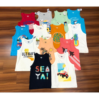 Áo thun ba lỗ bé trai Oldnavy, size từ 01 - 05 tuổi, chất cotton mềm mát