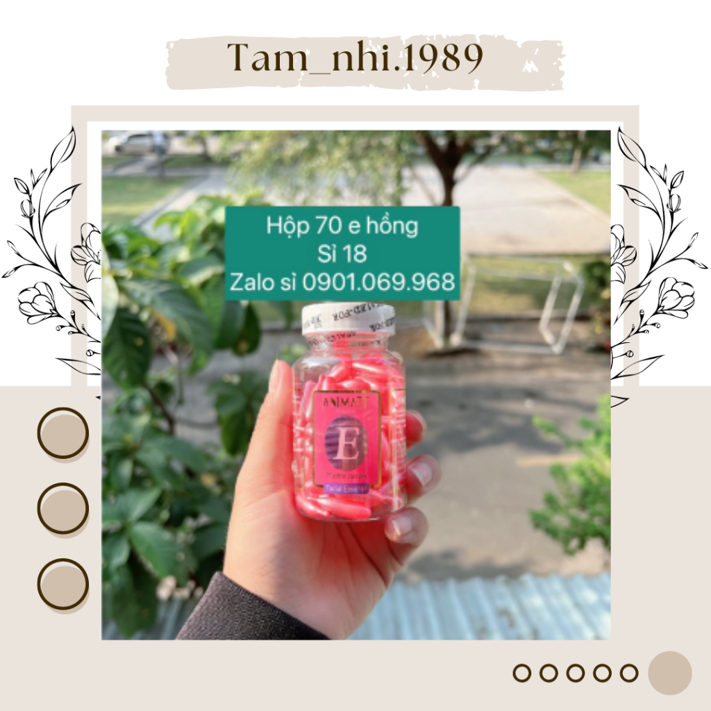 Viên vitamin E hồng ⚡ HÀNG CHUẨN ⚡ Viên vitamin E hồng làm đẹp da, chống lão hóa, giảm thâm nám