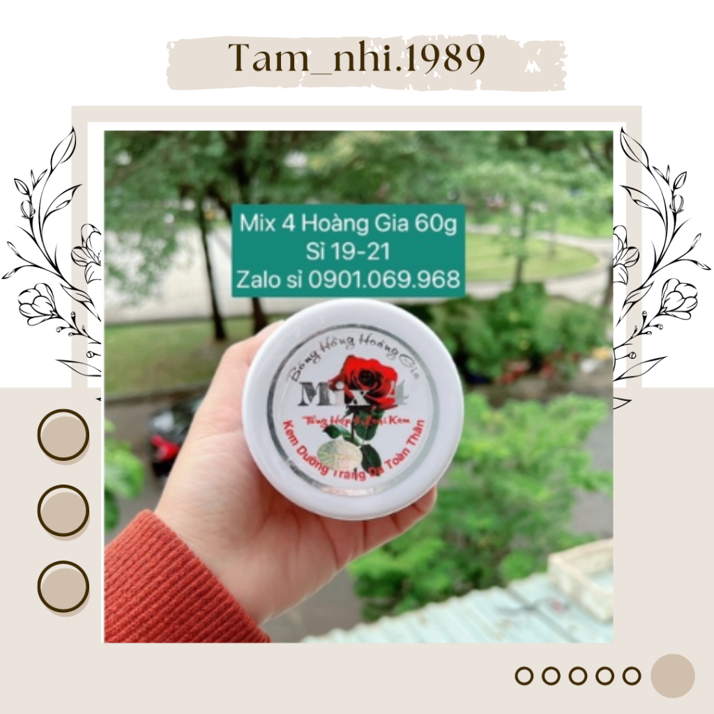 Lẻ hủ kem Mix4 Hoàng Gia 60g ⚡ CHUẨN XỊN ⚡ Kem mix 4 Hoàng Gia dưỡng trắng toàn thân, chống nắng