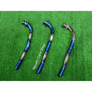 Cổ pô titan 27mm xe wave blade ,wave a110