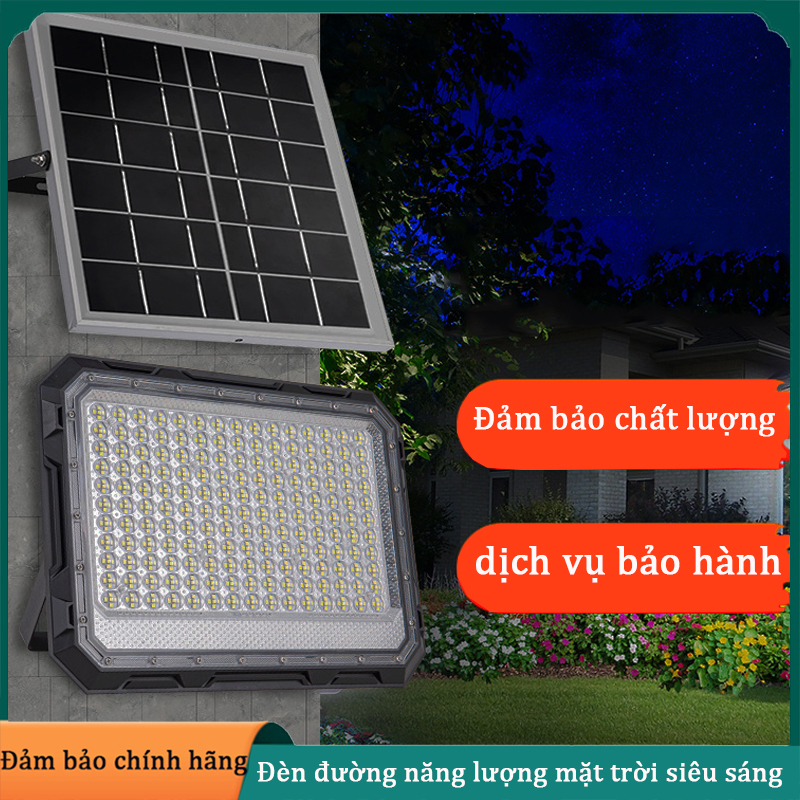 Đèn pha led Năng Lượng Mặt Trời công suất 600w, 800w, 1000w,kèm tấm pin rời có remote có cảm biến tự động dây nối 5m
