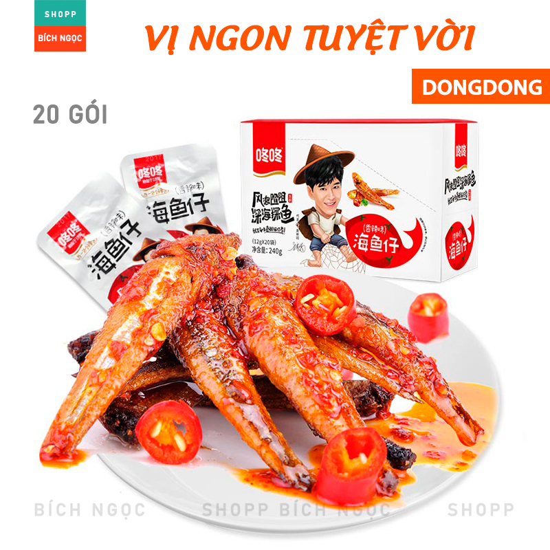 Cá cay Trung Quốc, đồ ăn vặt Tứ Xuyên, hộp 20 gói vị ngon tuyệt