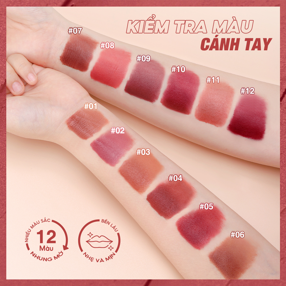 Son Môi Kiêm Má Hồng O.TWO.O Lâu Trôi Và Chống Thấm Nước Cao Cấp 2.0g 9144