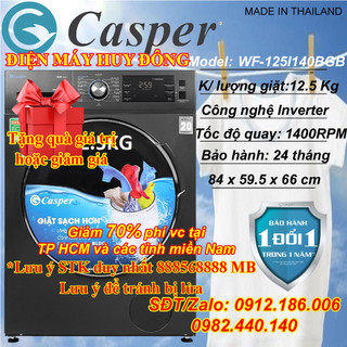 Máy giặt casper inverter 12.5 kg wf-125i140bgb