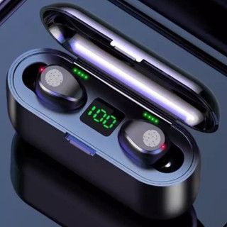 Tai nghe Bluetooth F 9 bản không dây cảm ứng chống nước IX5, chống ồn tích hợp sạc dự phòng 2500mAh