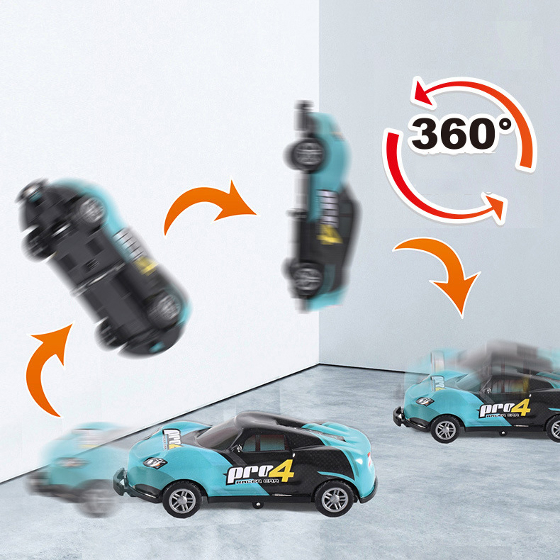 Đồ chơi xe ô tô bật nhảy 360 độ 9*4*3cm ô tô mini đâm là đụng lộn nhào vui nhộn