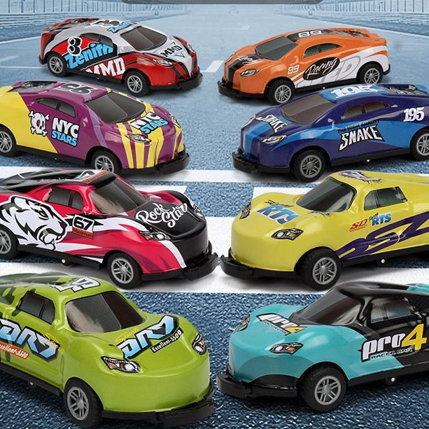 Đồ chơi xe ô tô bật nhảy 360 độ 9*4*3cm ô tô mini đâm là đụng lộn nhào vui nhộn