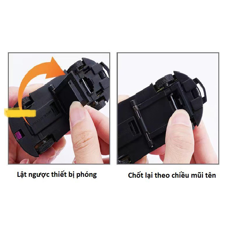 Đồ chơi xe ô tô bật nhảy 360 độ 9*4*3cm ô tô mini đâm là đụng lộn nhào vui nhộn