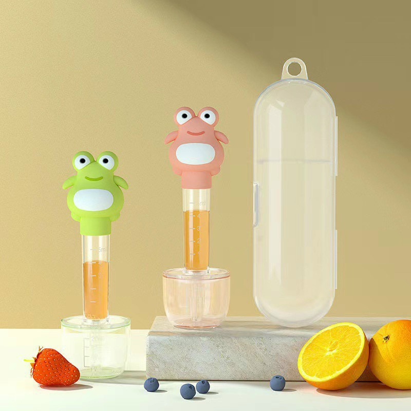 Bộ dụng cụ bón thuốc, ống bón thuốc hình chú ếch đáng yêu dung tích 5ml cho bé