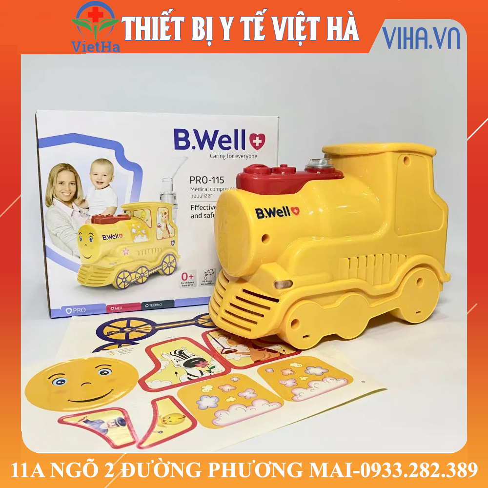 MÁY XÔNG KHÍ DUNG, XÔNG MŨI HỌNG BWELL - B.WELL PRO 115 HÀNG CHĨNH HÃNG NHẬP KHẨU THỤY SỸ