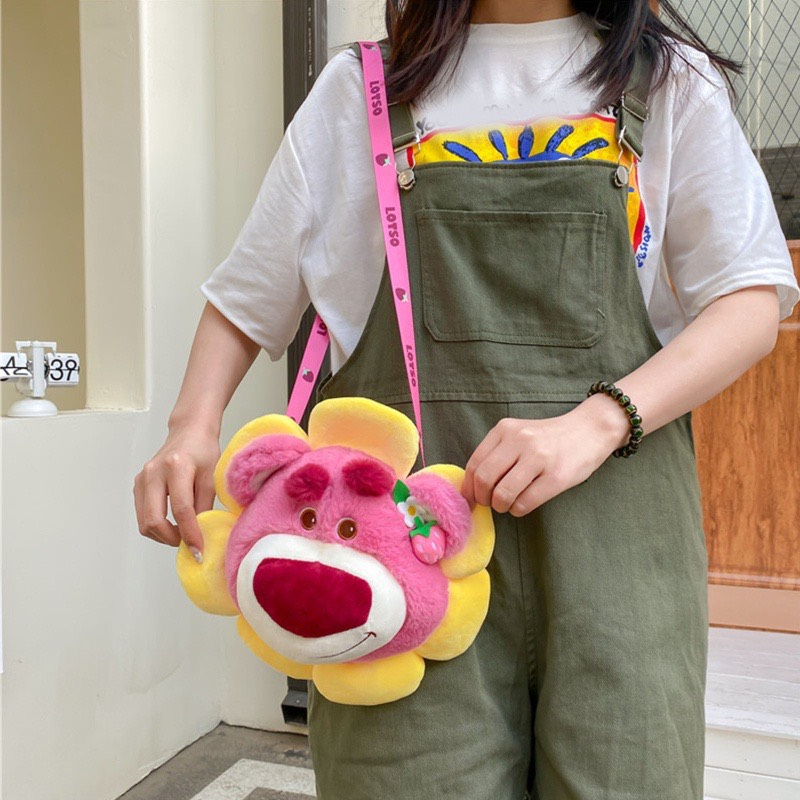 Túi gấu dâu losto hoa hướng dương nhồi bông cute siêu hot