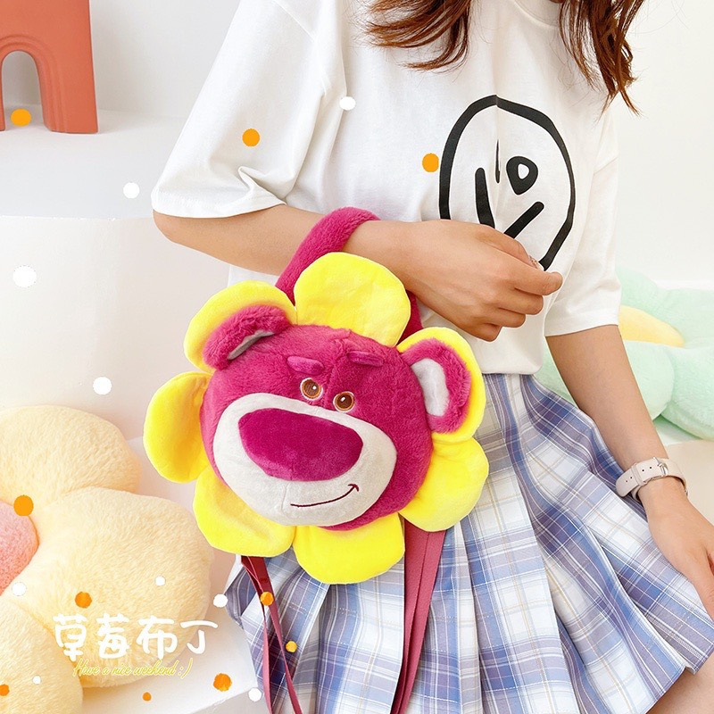 Túi gấu dâu losto hoa hướng dương nhồi bông cute siêu hot