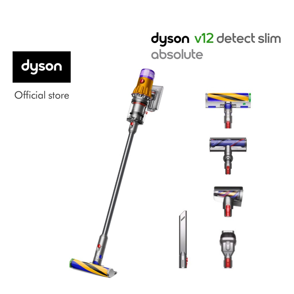 Máy hút bụi không dây Dyson V12 Detect Slim ™ Absolute (Vàng/Xám)