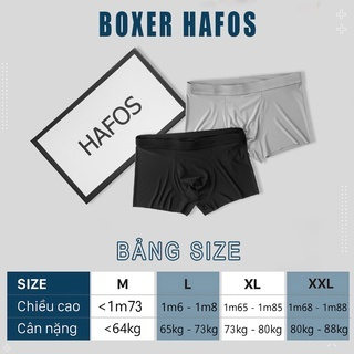 Quần lót nam boxer cải tiến vải lụa 100% cao cấp thoáng mát HAFOS