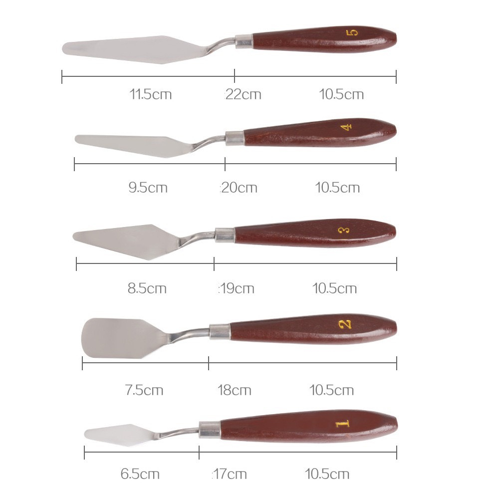 Bộ 5 cái dao Palette Knives làm mịn bánh kem