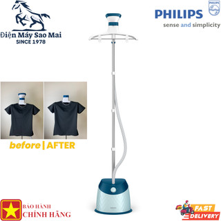 Bảo hành chính hãng - Bàn ủi cây hơi nước đứng Philips GC518