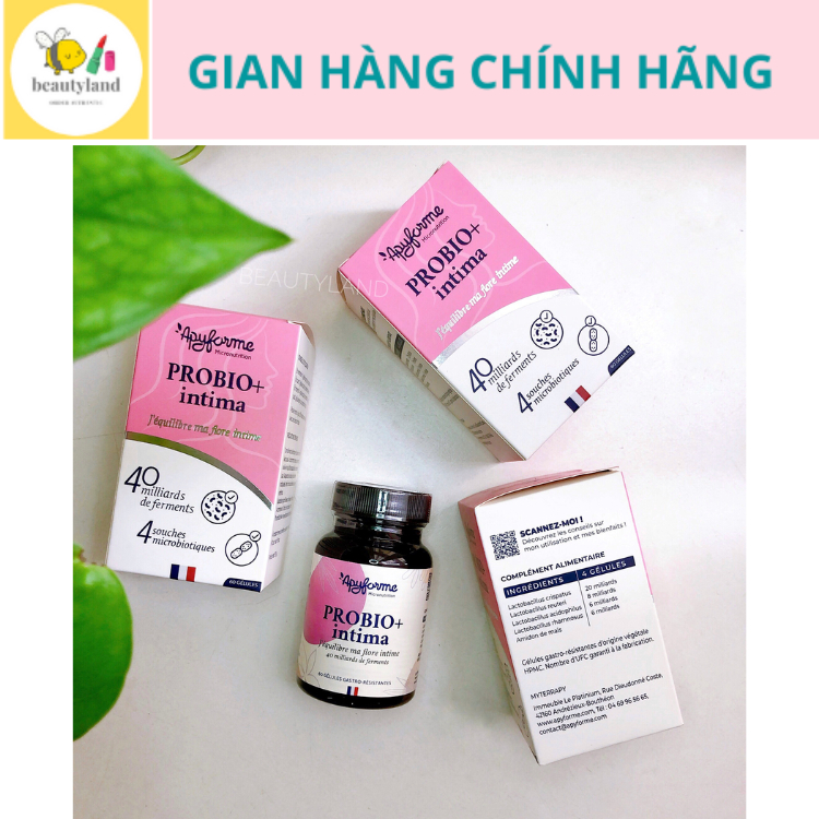 Men vi sinh pk thuần chay Apyforme Probiotic Intima Pháp hộp 60 viên