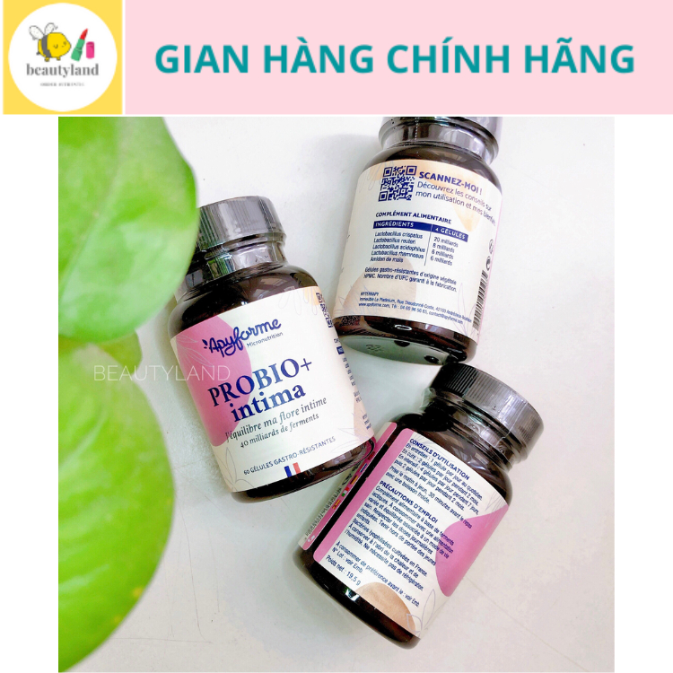 Men vi sinh pk thuần chay Apyforme Probiotic Intima Pháp hộp 60 viên