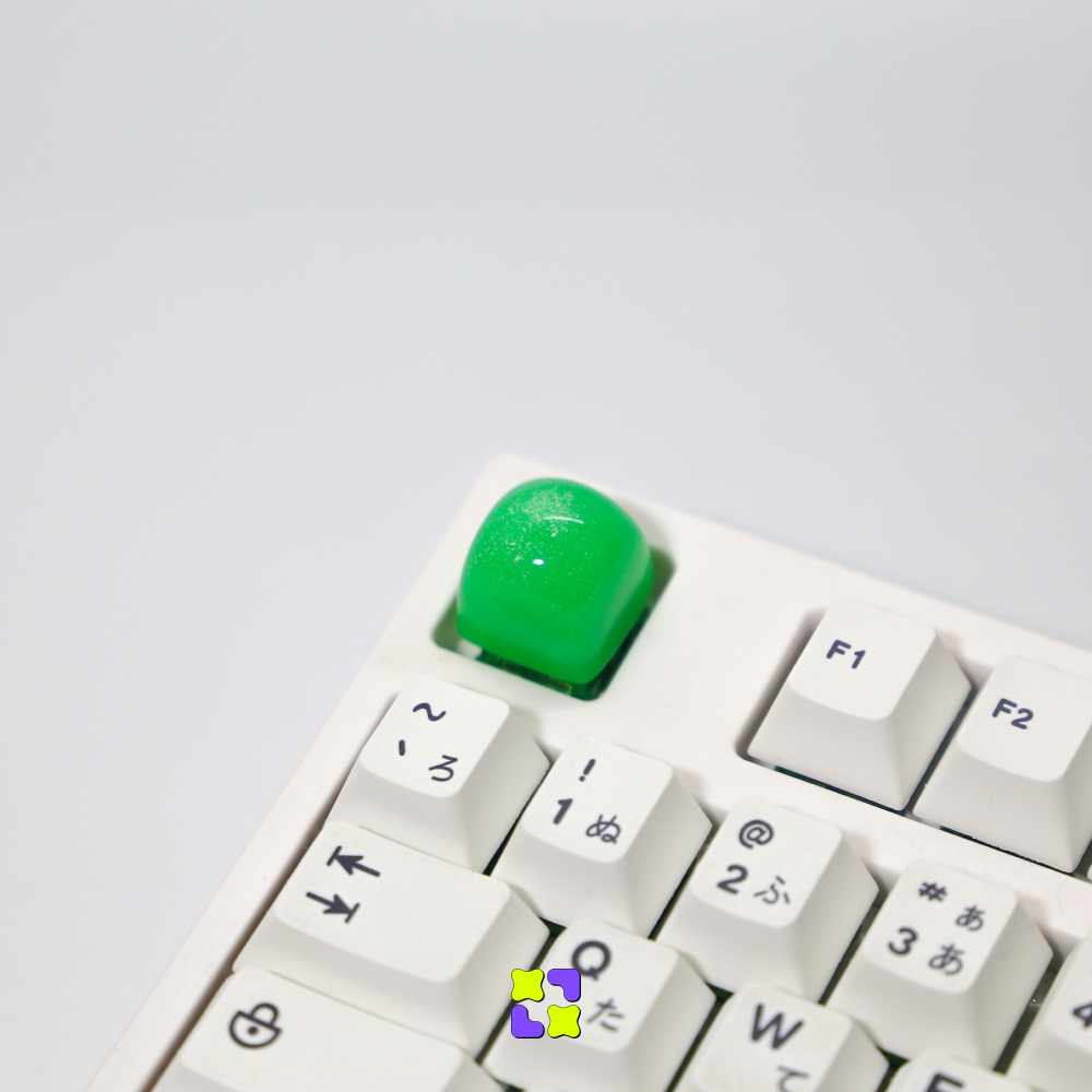 Keycap Artisan Bàn phím cơ màu xanh lá Grass Sparkle XULU Keycap (CUBE, DOM, SA) | BigBuy360 - bigbuy360.vn