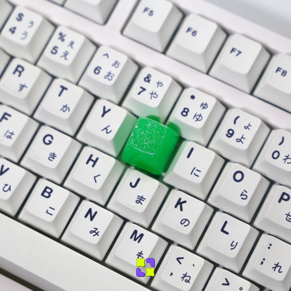 Keycap Artisan Bàn phím cơ màu xanh lá Grass Sparkle XULU Keycap (CUBE, DOM, SA) | BigBuy360 - bigbuy360.vn