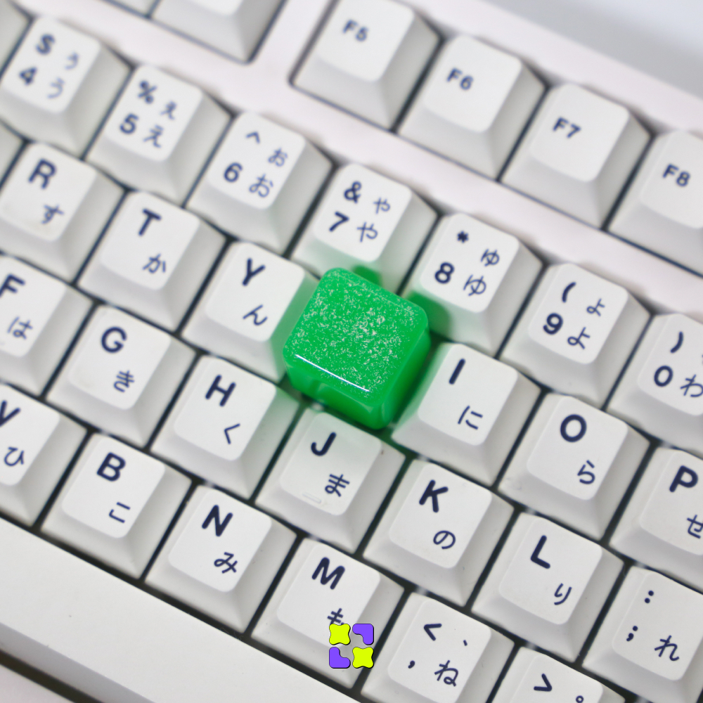 Keycap Artisan Bàn phím cơ màu xanh lá Grass Sparkle XULU Keycap (CUBE, DOM, SA) | BigBuy360 - bigbuy360.vn