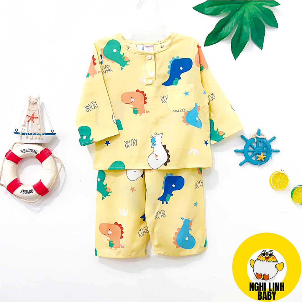 Đồ bộ tole bé trai, tay dài quần dài có size từ 9-36kg - Nghi Linh Baby