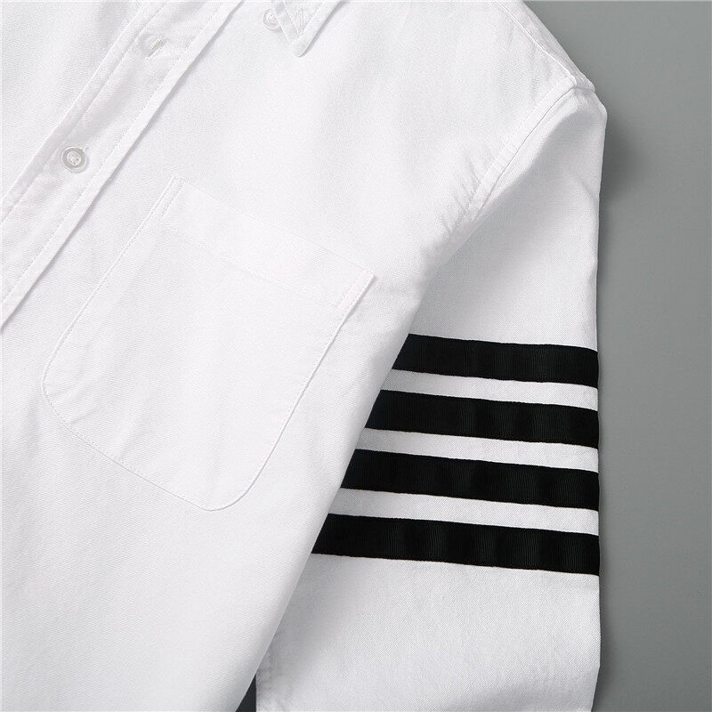 Áo Sơ Mi Nam Phối 4 Sọc Kẻ Tay Chất Cao Cấp Không Nhăn | BigBuy360 - bigbuy360.vn