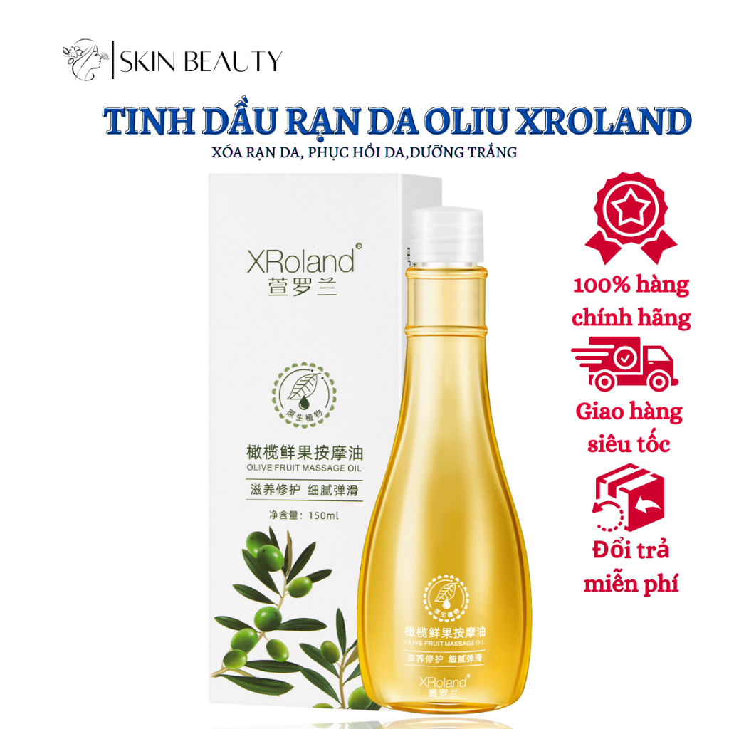 Tinh Dầu Rạn Da oliu XRoland, phục hồi rạn da, dưỡng ẩm, giúp săn chắc da, da căng bóng đàn hồi.
