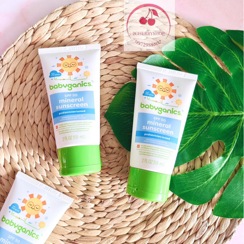 NEW-Kem chống nắng cho bé Babyganics SPF 50+ (59ml-177ml) date 2025