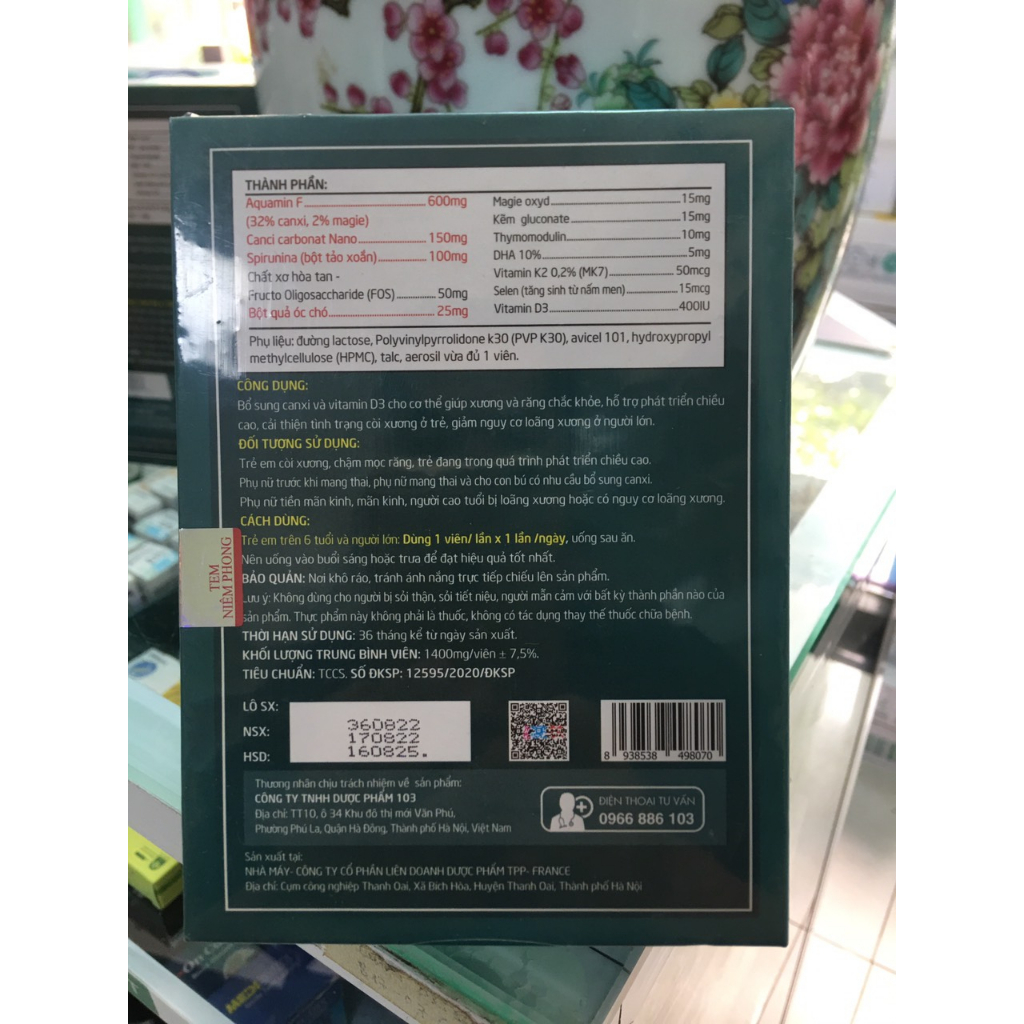 OSTELIN M03 bổ sung canxi và VitaminD3 dành cho trẻ nhỏ,phụ nữ mang thai và cho con bú &người cao tuổi nguy cơ loãngxươn