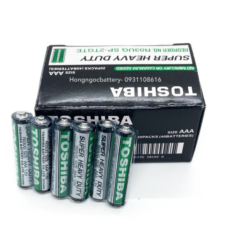 Pin tiểu AAA Toshiba 2 viên 1.5v chính hãng  - Toshiba Super Heavy Duty R03UG