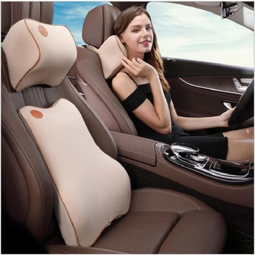 Gối tựa đầu và lưng cao su non ngồi ghế ô tô | BigBuy360 - bigbuy360.vn