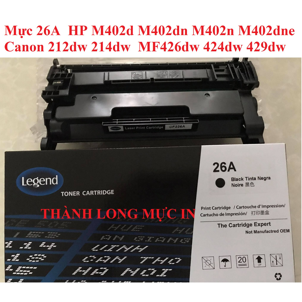 Hộp mực 26A 052 Mực in HP M402d/M402dn/M402n/M420dw/M426/M426dw Canon LBP 214dw/215d/MF426dw/424dw/429dw LOẠI TỐT CÓ HỘP