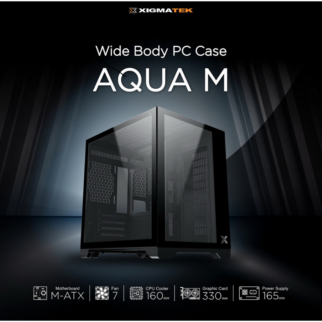 Thùng máy/ Vỏ Case máy tính Xigmatek AQUA M - M ATX - Hàng chính hãng - Bảo hành 12 tháng