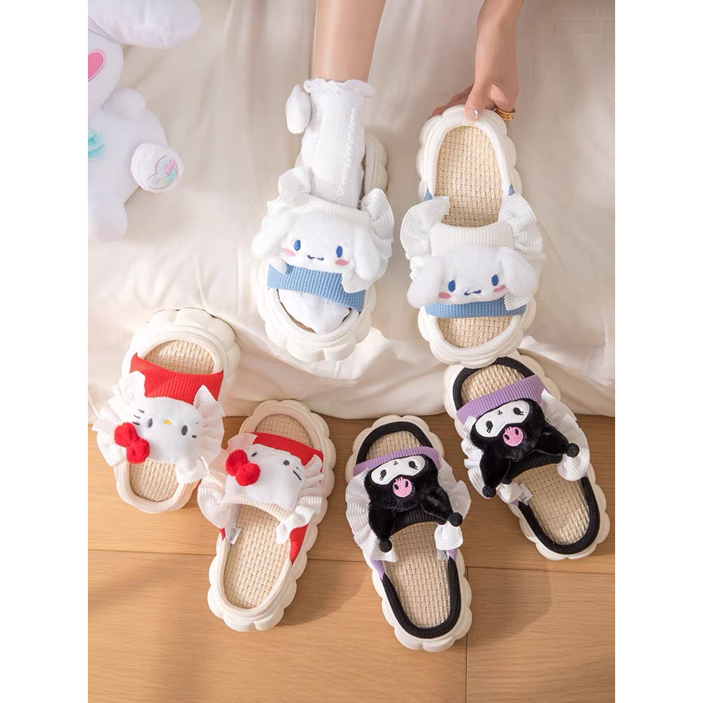 Dép bông quai ngang mẫu mới hoạ tiết kuromi xinh xắn dễ thương Mã 06