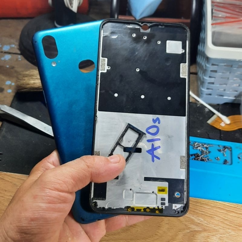 Vỏ sườn khay sim samsung a10s