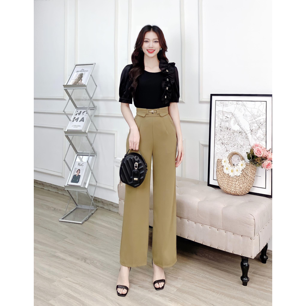 Áo thun tay bổng Odelia, mix lụa - A6839